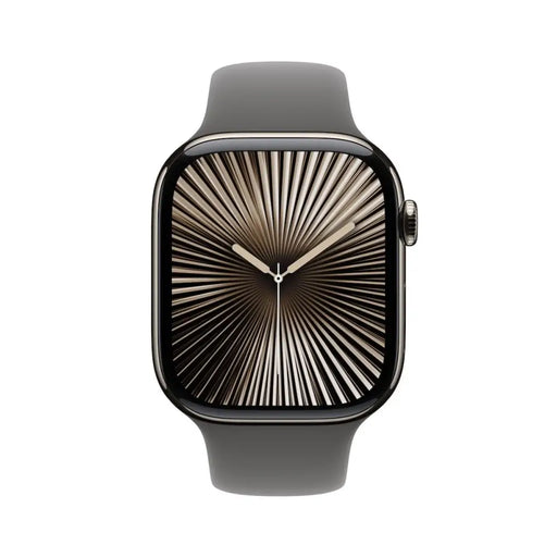 APPLE Watch S10 Cellular 46mm Natural Titanium Case with Stone Grey Sport Band ML - Смарт часовници<<<Преносими