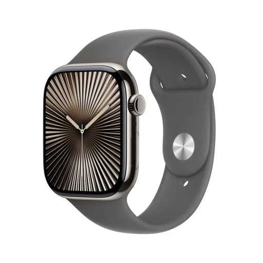 APPLE Watch S10 Cellular 46mm Natural Titanium Case with Stone Grey Sport Band ML - Смарт часовници<<<Преносими