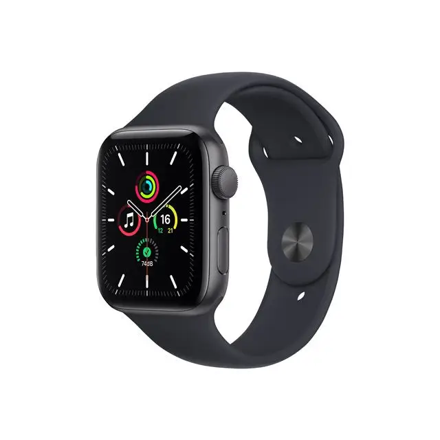APPLE Watch SE V2 GPS 44mm Space Gray Aluminium Case with Black Sport Band Regular - Смарт часовници<<<Преносими
