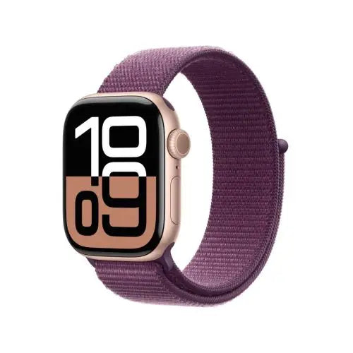 Apple Watch Series 10 GPS 42mm Rose Gold Alu case Plum Sport Loop S/M EU MWWK3 - Smart