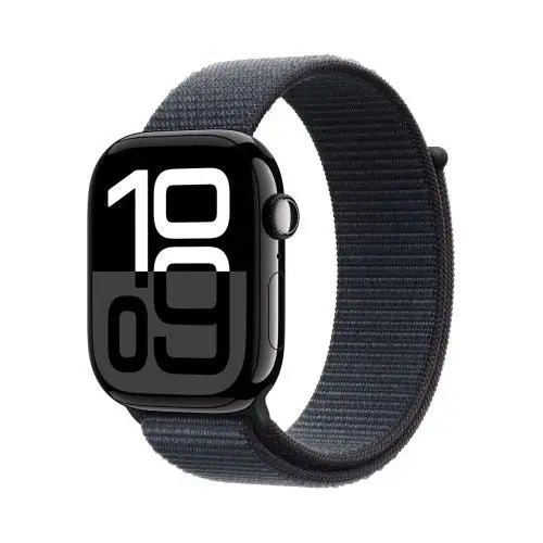 Apple Watch Series 10 GPS 46mm Jet Black Alu Case Ink Sport Loop S/M EU MWWR3 - Smart