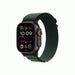 Apple Watch Ultra 2 GPS + Cellular 49mm Titanium Black Case with Dark Green Alpine Loop Large EU MX4T3 - Smart