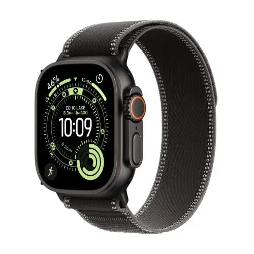 Apple Watch Ultra 3 (2025) GPS + Cellular 5G 49mm Black Titanium Case with Charcoal Trail Loop M/L EU MF1H4 - Smart