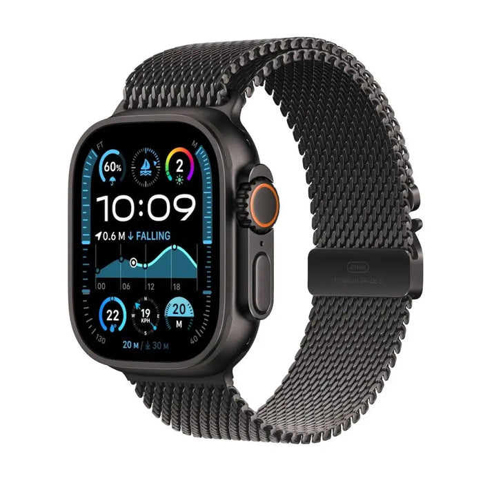APPLE Watch Ultra2 v2 Cellular 49mm Black Titanium Case with Black Titanium Milanese Loop M - Смарт
