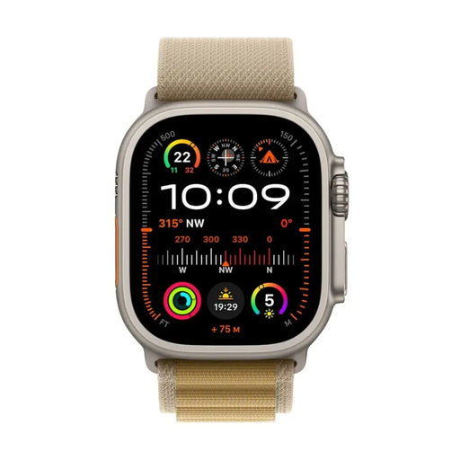 APPLE Watch Ultra2 v2 Cellular 49mm Natural Titanium Case with Tan Alpine Loop S - Смарт часовници<<<Преносими