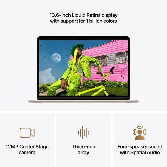 Laptop Apple MacBook Air 13" M5 512GB Starlight mdha4 , 13.60 , 16 , 512 , Apple M5 , Apple M5 10 Core , Apple M5 8 Core GPU , Mac OS
