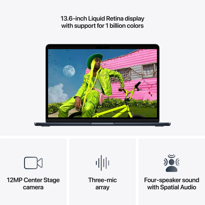 Laptop Apple MacBook Air 13" M5 512GB Midnight mdhe4 , 13.60 , 16 , 512 , Apple M5 , Apple M5 10 Core , Apple M5 8 Core GPU , Mac OS