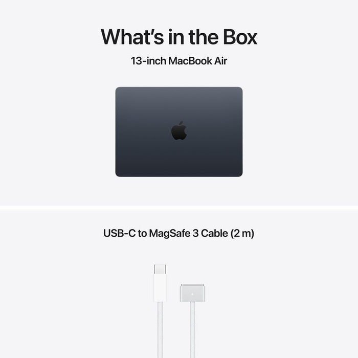 Laptop Apple MacBook Air 13" M5 1TB Midnight mdhf4 , 1000 , 13.60 , 16 , Apple M5 , Apple M5 10 Core , Apple M5 10 Core GPU , Mac OS