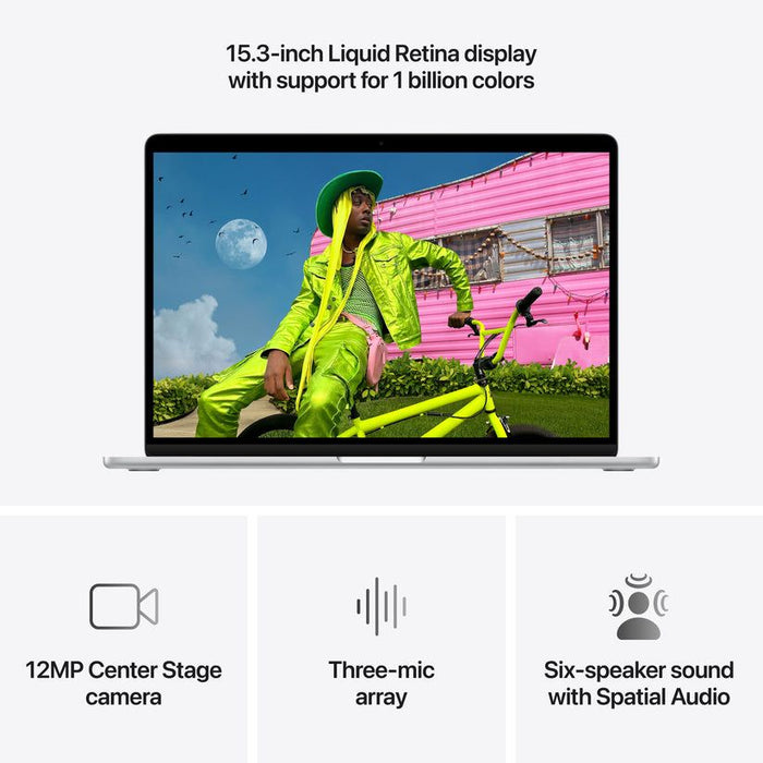 Laptop Apple MacBook Air 15" M5 512GB Silver mdv94 , 15.30 , 16 , 512 , Apple M5 10 Core , Apple M5 10 Core GPU , Mac OS