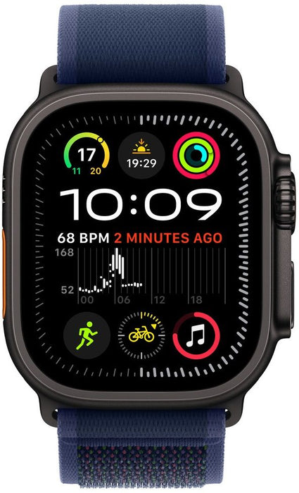 Apple Watch 49mm Loop: Blue Trail Loop - M/L - Black Titanium Finish