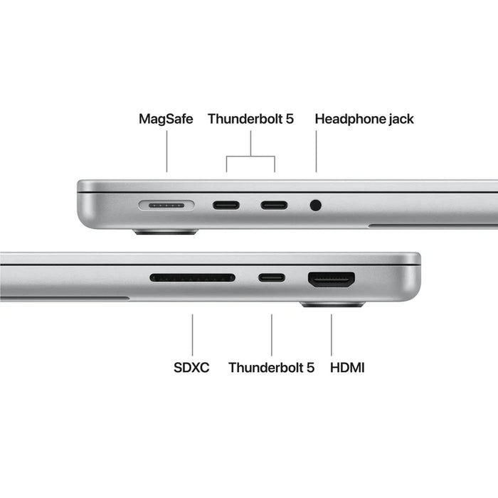 Apple 14-inch MacBook Pro: Apple M5 Pro chip with 15-core CPU and 16-core GPU, 24GB, 1TB SSD - Silver