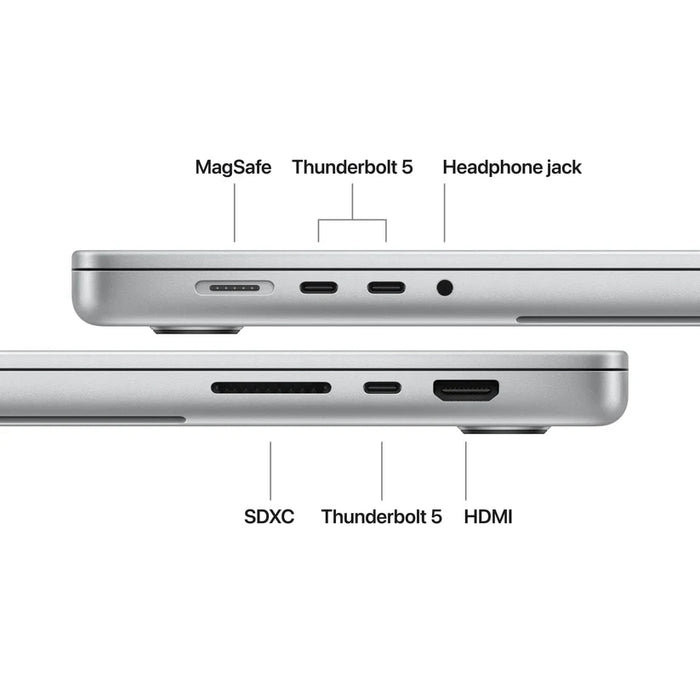 Apple 16-inch MacBook Pro: Apple M5 Max chip with 18-core CPU and 40-core GPU, 48GB, 2TB SSD - Silver
