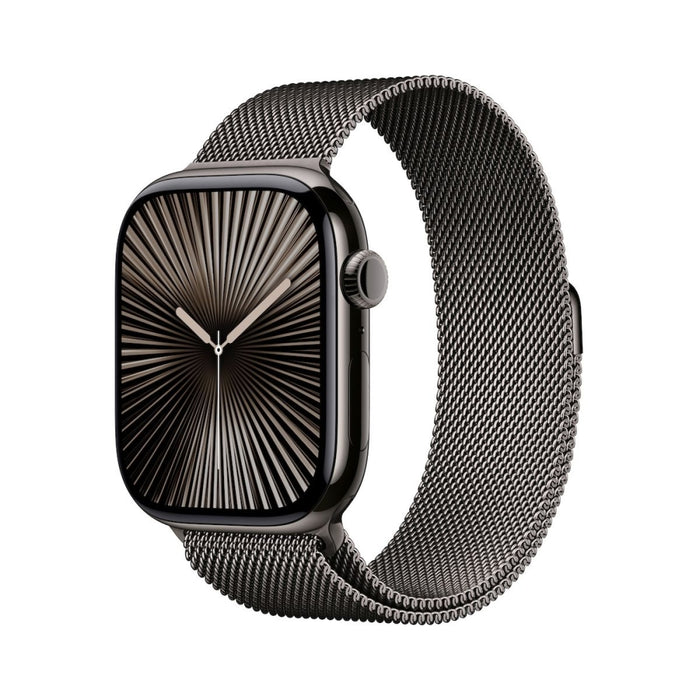 Apple Watch S10 Cellular 42mm Slate Titanium Case with Slate Milanese Loop
