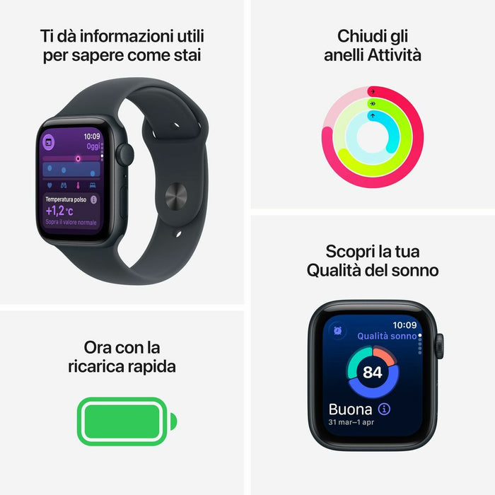 Smartwatch Apple MEHQ4QL/A Black Ø 44 mm