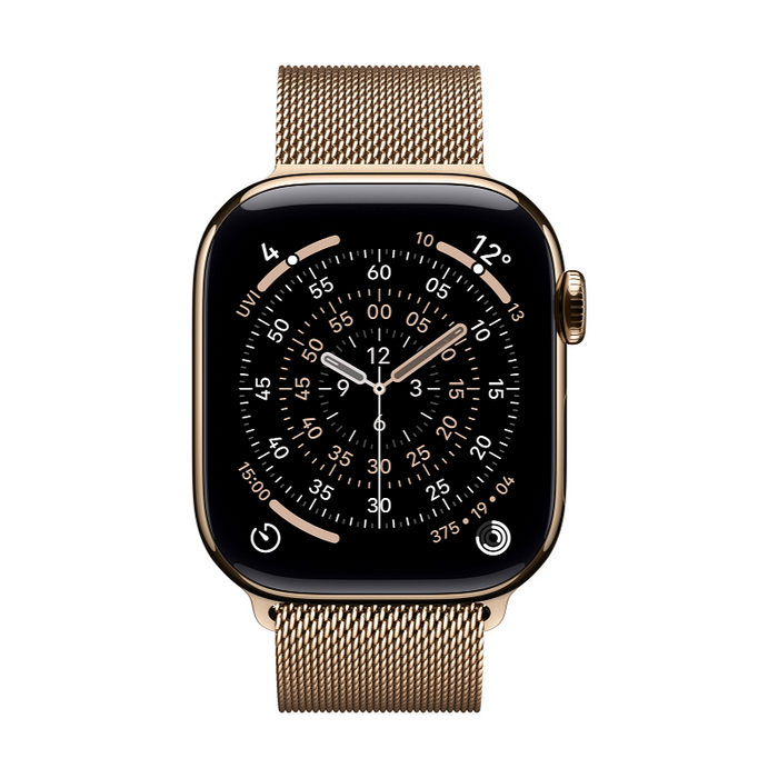 Smart watch Apple Watch 11 Cell 42mm Gold/Milanese mf8y4 , 1.80 , Apple S10 SiP 64-bit Dual Core , 64