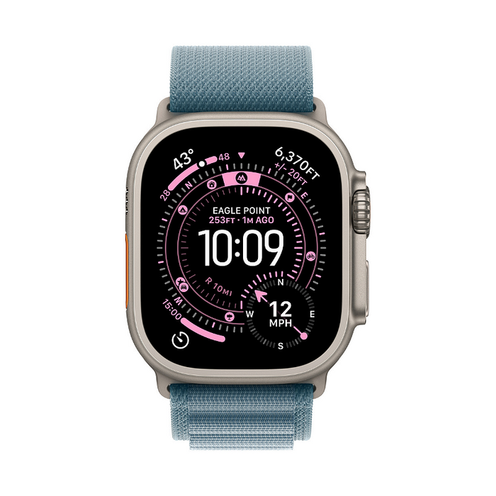 Smart watch Apple Watch Ultra 3 49mm Nat/Blue Alpine Loop L mewp4, 1.98