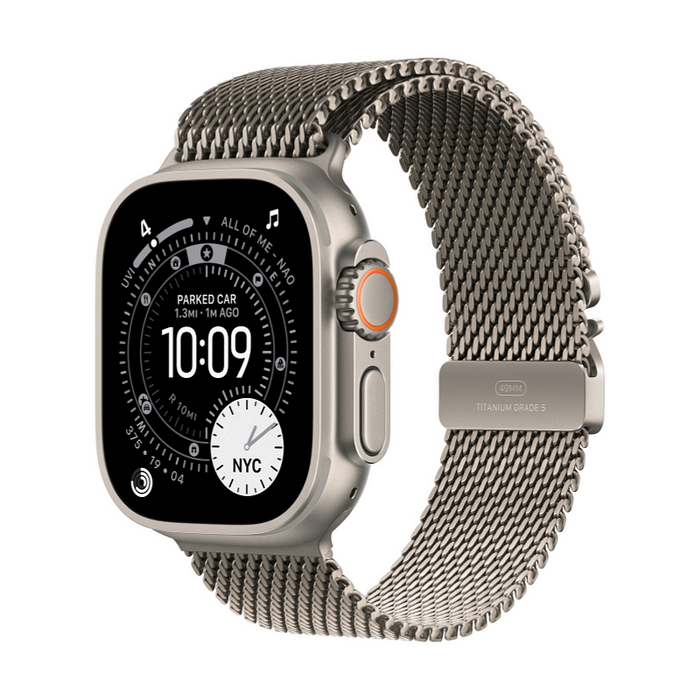 Smart watch Apple Watch Ultra 3 49mm Natural/Milanese L mf0e4, 1.98