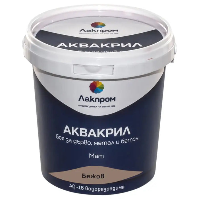 AQUACRYL AQ-16 PAINT FOR WOOD METAL AND CONCRETE LACKPROM - Алкидни и водоразтворими<<<Бои за метал и дърво<<<Бои и