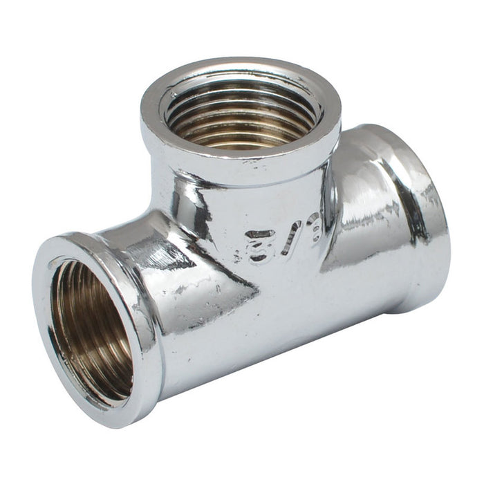 TEE 3/8 CHROME AQUASTO