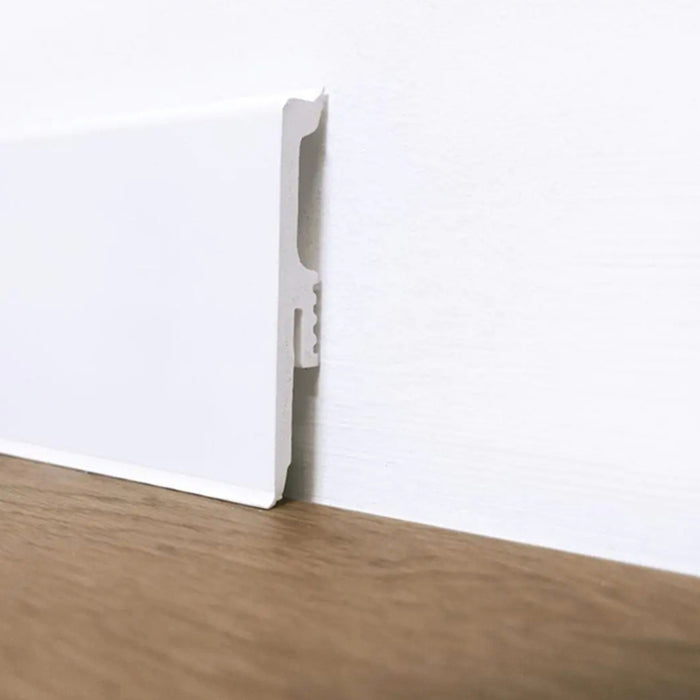 FLEXIBLE PVC FLOOR SKIRTING ARBITON VIGO 80 WHITE 2.2 M