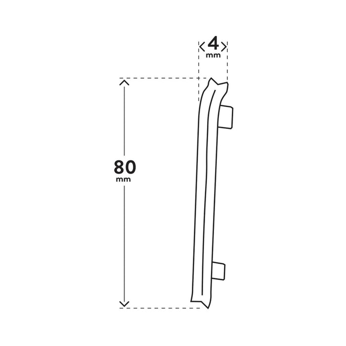 INTERNAL CORNER FOR ARBITON VIGO 80 WHITE 2PCS.
