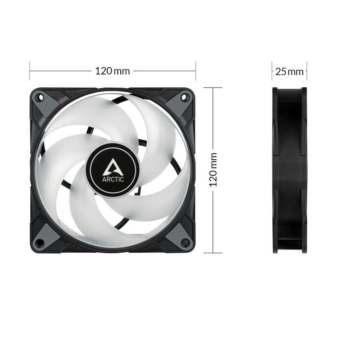 Fan ARCTIC P12 Black, A-RGB, 120mm