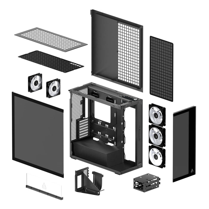 Arctic Xtender VG PC Case - Black Mid-Tower