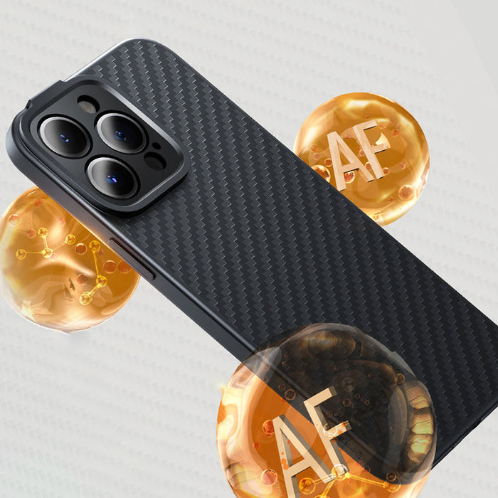 Armored case for iPhone 14 Pro Max compatible with MagSafe Baseus Synthetic Fiber tempered glass - black - Cell phone