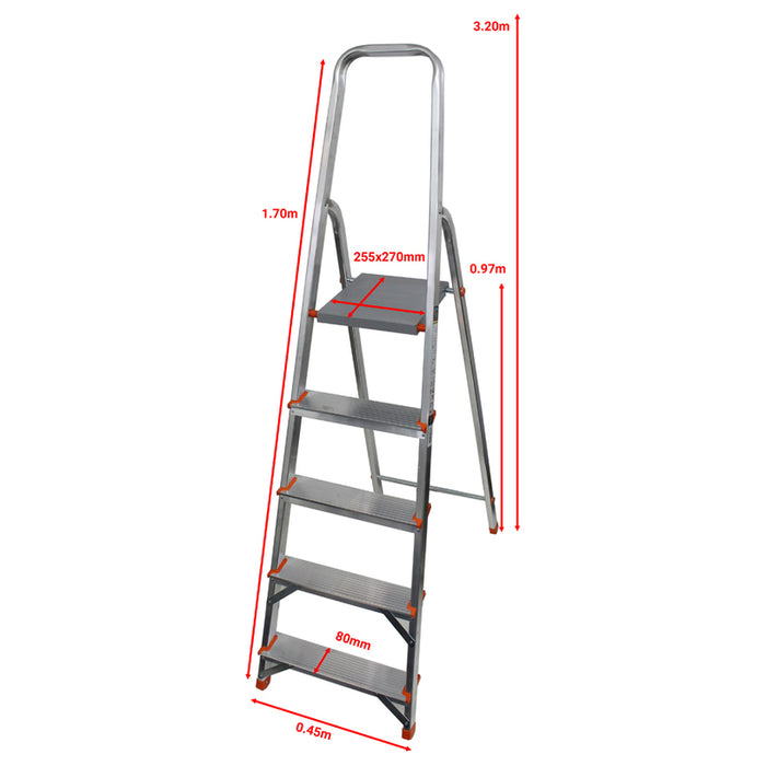 ALUMINUM LADDER 5 STEPS ARON AL-USS 5