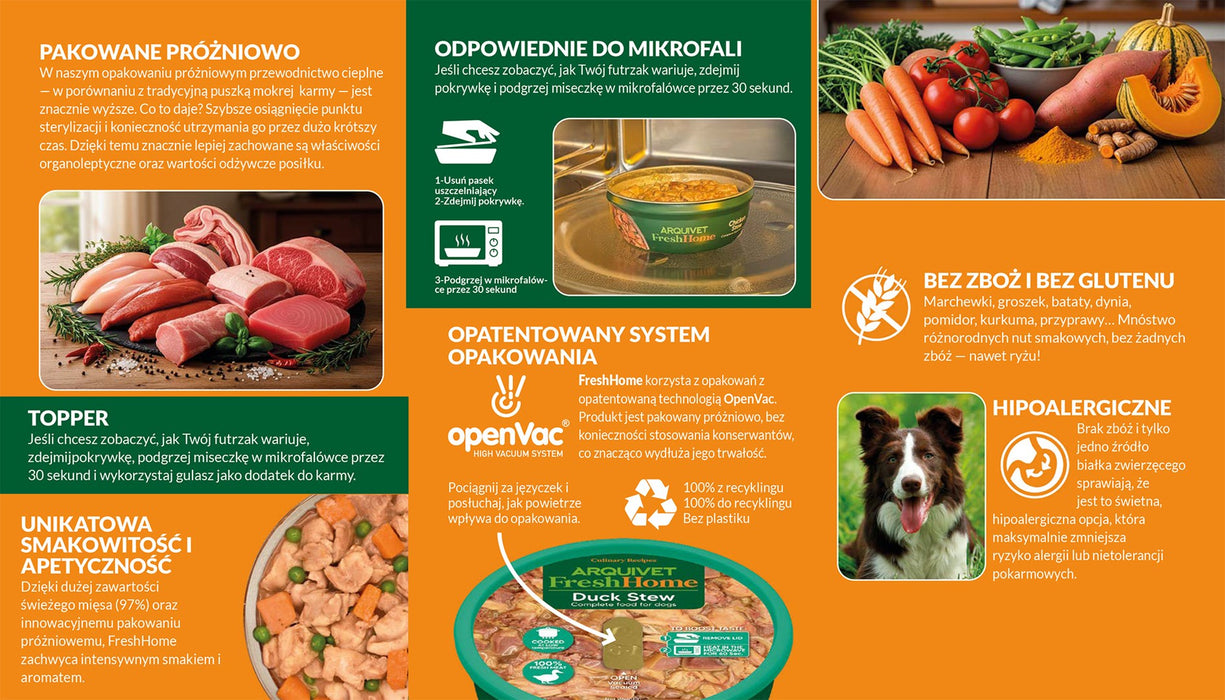 ARQUIVET Fresh Home Mix stews - wet dog food - 6x280g