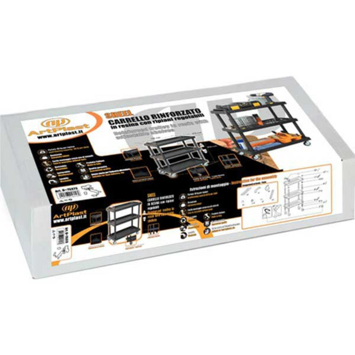 PVC RACK WITH WHEELS 75X37.5X92CM 3X40KG