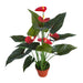 ARTIFICIAL ANTHURIUM PLANT 55CM HD HD-10991 - Изкуствени растения<<<Стайни растения<<<Градина<<<Praktiker