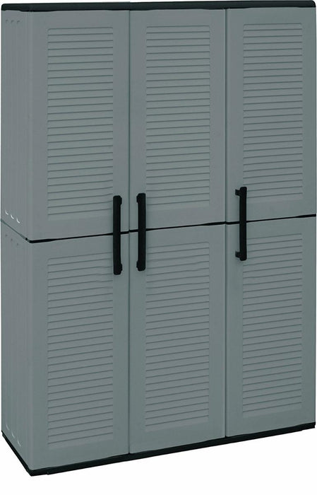 THREE WING PVC CABINET 102X37X163CM GRAY 3X10