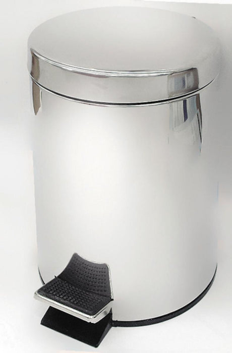 BASKET WITH PEDAL 3 L CHROME ASED