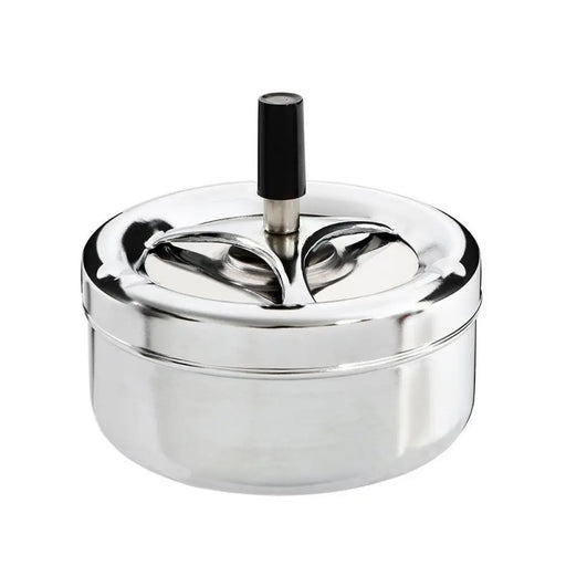 Ashtray Excellent Houseware With lid Rotating Silver Multicolour metal Stainless steel Ø 9,5 cm - Декорация и