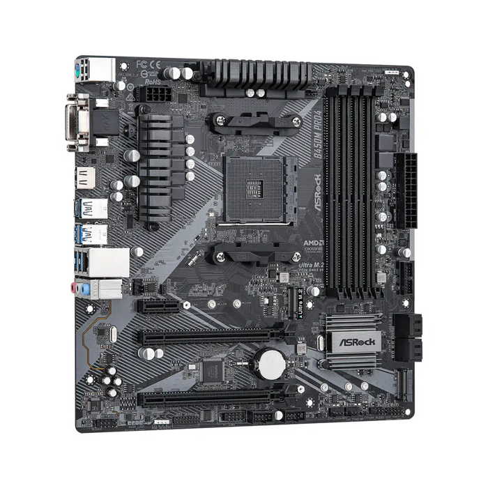 ASROCK B450M Pro4 R2.0 Motherboard - Дънни платки<<<Компютърни компоненти<<<ValiAPI&&&Дънни
