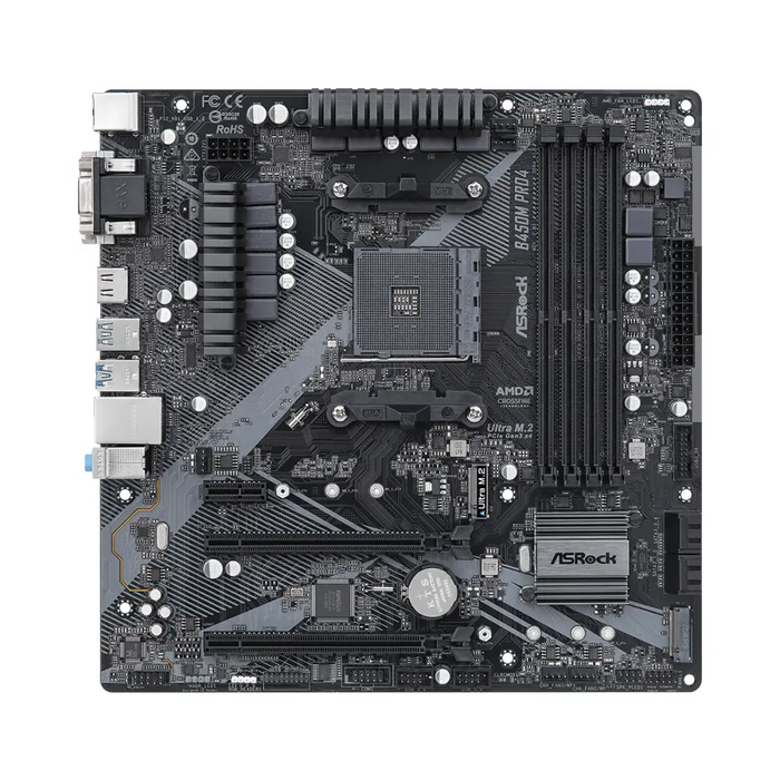 ASROCK B450M Pro4 R2.0 Motherboard - Дънни платки<<<Компютърни компоненти<<<ValiAPI&&&Дънни