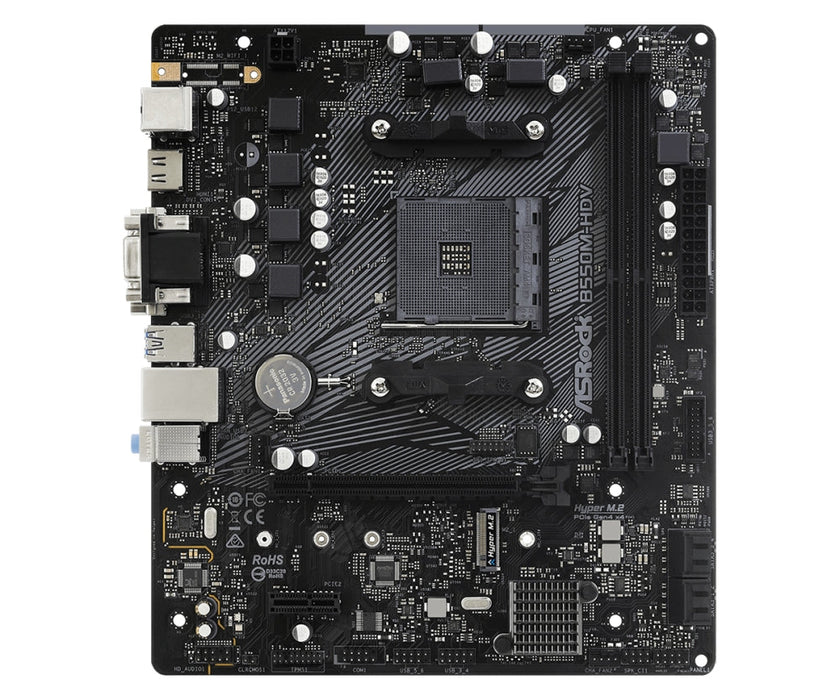 Asrock B550M-HDV - Дънни платки<<<ASROCK компоненти за компютри<<<ASROCK<<<PolyComp&&&Дънни платки AMD<<<Дънни