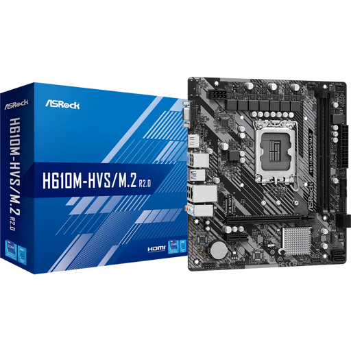 ASROCK H610M-HVS/M.2 LGA1700 4x DDR4 DIMM HDMI D-Sub 1xPCIe 4.0 x16 1xPCIe 3.0 x1 - Гейминг дънни платки<<<Гейминг