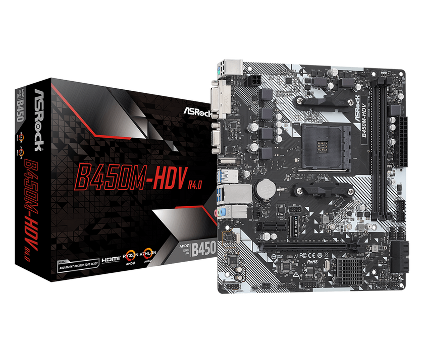 ASROCK B450M-HDV R4.0 motherboard