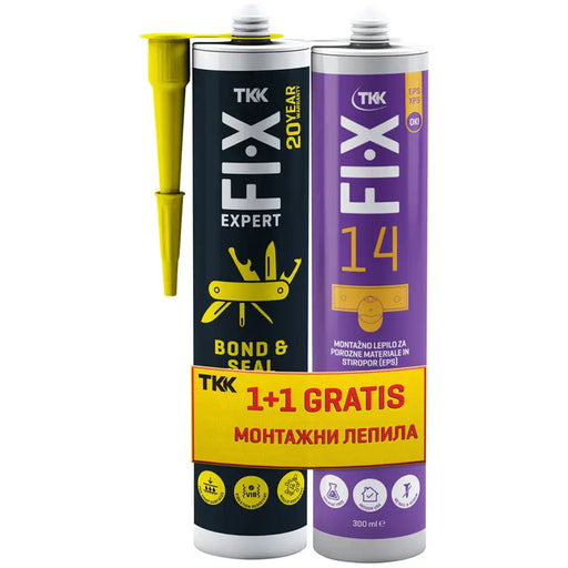 ASSEMBLY ADHESIVE TKK FIX EXPERT SEAL AND BOND + FIX - Полимерни и монтажни лепила<<<Уплътнители и фуги<<<Строителни