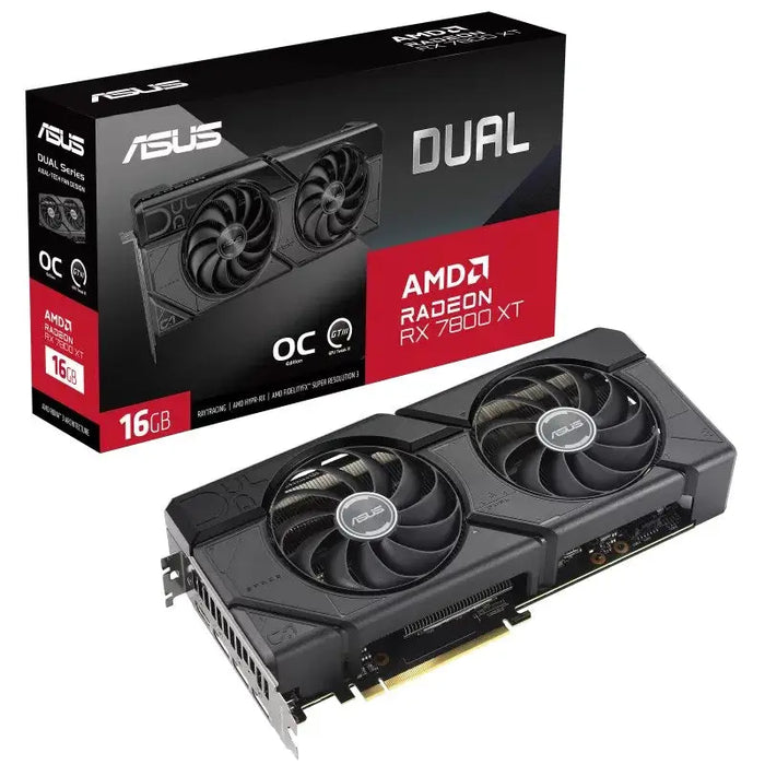 ASUS Dual -RX7800XT-O16G AMD Radeon RX 7800 XT 16 GB GDDR6 - Видео карти<<<Компютърни компоненти<<<ValiAPI&&&Видео