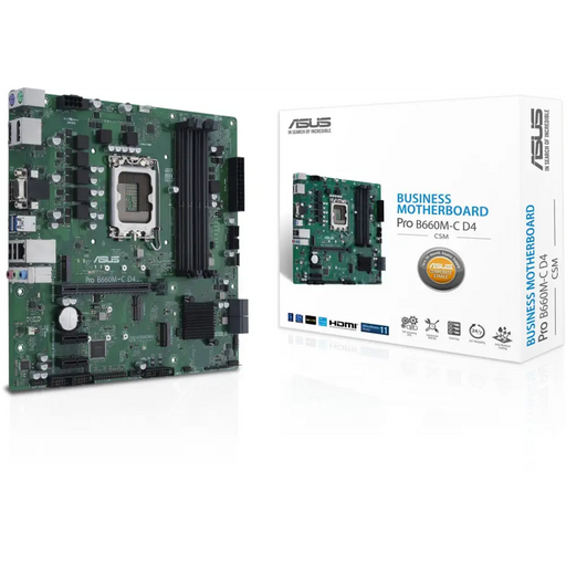 ASUS PRO B660M-C D4-CSM LGA1700 4xDIMM DDR4 TPM 4xSATA 2xM.2 1xHDMI 1xVGA 2xDP MB - Дънни платки INTEL<<<Дънни