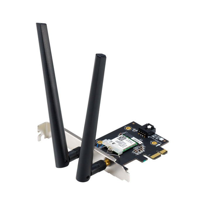 Wireless adapter ASUS PCE-BE6500 WiFi 7 PCI-e two external antennas and Bluetooth 5.4