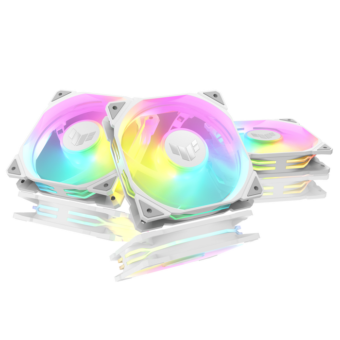 Fan set 3 in 1 ASUS TUF GAMING TR120 ARGB Reverse WHITE EDITION