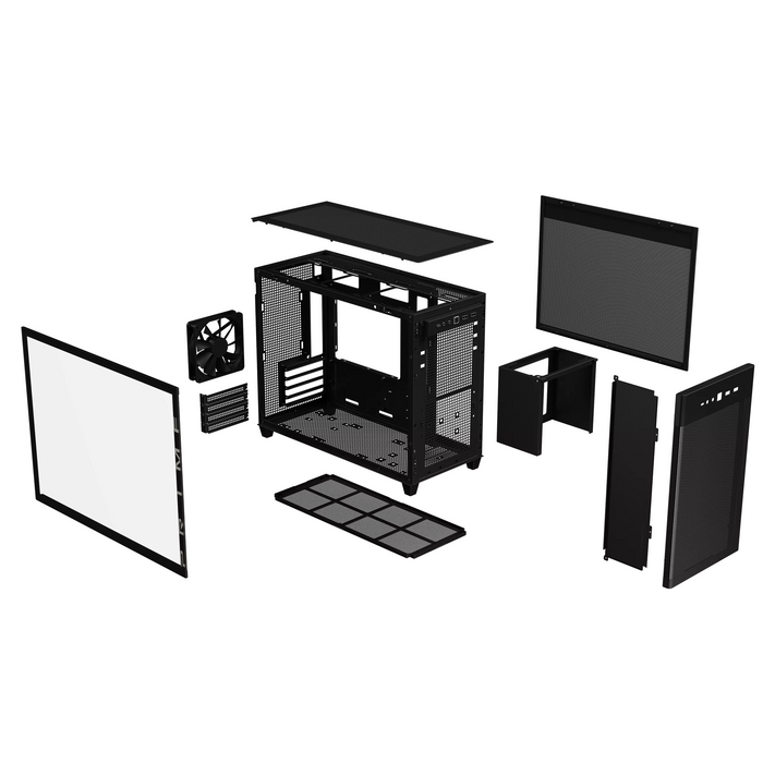 ASUS PRIME AP201 Tempered Glass Case, Micro ATX - Black