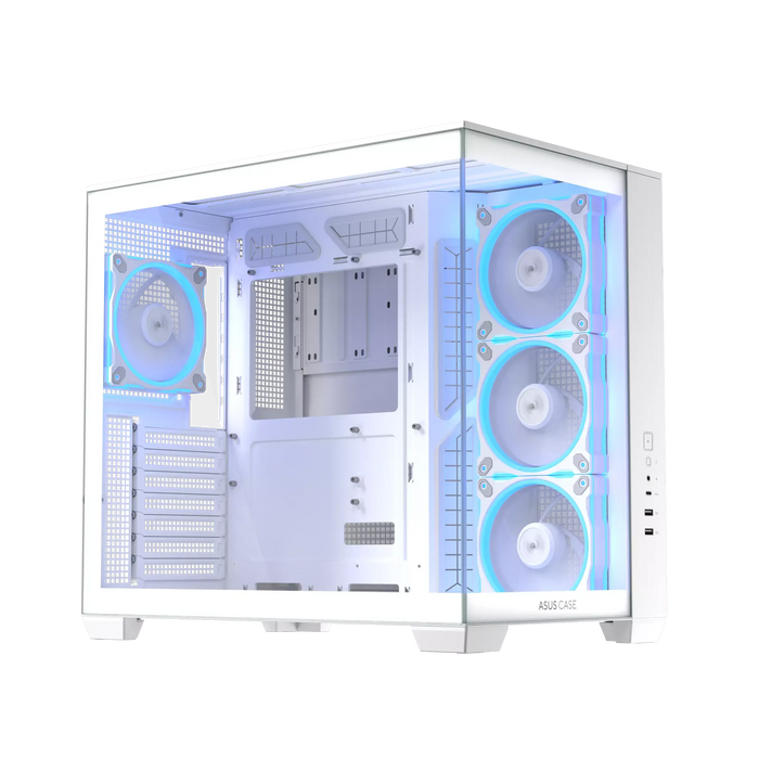 Box ASUS A32 PLUS Tempered Glass + 4 ARGB Fans - White