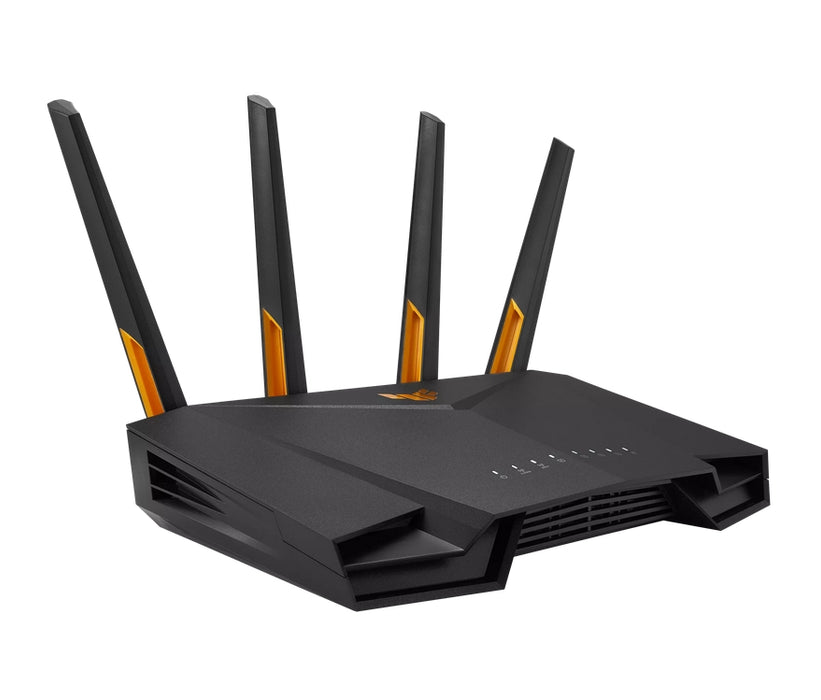 Asus Gaming Wireless Router,TUF Gaming AX3000 V2, AX3000, Dual-Band, Quad-Core 1.7GHz CPU, 256MB/512MB Flash/RAM, 2.5Gport, AiProtection Pro, Adaptive QoS, VPN Fusion, IPTV, OFDMA, Beamforming, Link Aggregation, Port forwarding, AiMesh, Black