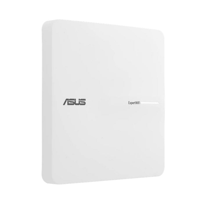 Asus Business PoE Access Point ExpertWiFi EBA63, AX3000, Dual-Band, Quad-Core 1.7GHz CPU, 256MB/512MB Flash/RAM, Gigabit, OFDMA, Beamforming, WPA, WPS, SSH, 5 SSIDs, SDN, PoE & PoE+, wall mounting/ceiling,White