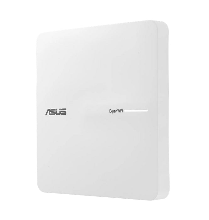 Asus Business PoE Access Point ExpertWiFi EBA63, AX3000, Dual-Band, Quad-Core 1.7GHz CPU, 256MB/512MB Flash/RAM, Gigabit, OFDMA, Beamforming, WPA, WPS, SSH, 5 SSIDs, SDN, PoE & PoE+, wall mounting/ceiling,White
